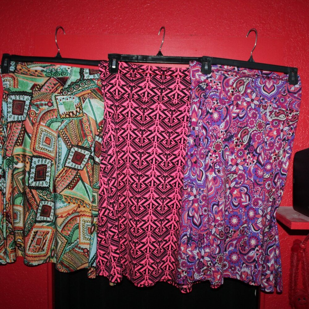 SET of 3 Small LuLaRoe Azure Skirts